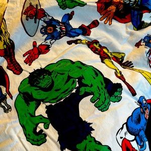 Pottery Barn Kids Marvel Comic Superheroes Twin Sheet Set Hulk Thor